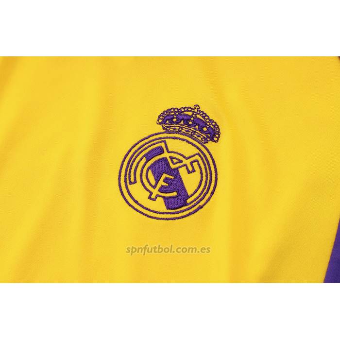 Chandal del Real Madrid Manga Corta 2024-2025 Amarillo - Pantalon Corto